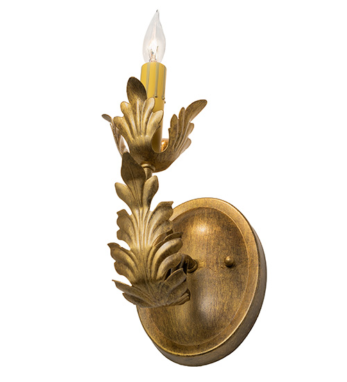  VICTORIAN SCROLL FEATURES CRAFTED OF STEEL FAUX CANDLE SLEVES CANDLE BULB ON TOP STAMPED/CAST METAL LEAF ROSETTE FLOWER ACCENT