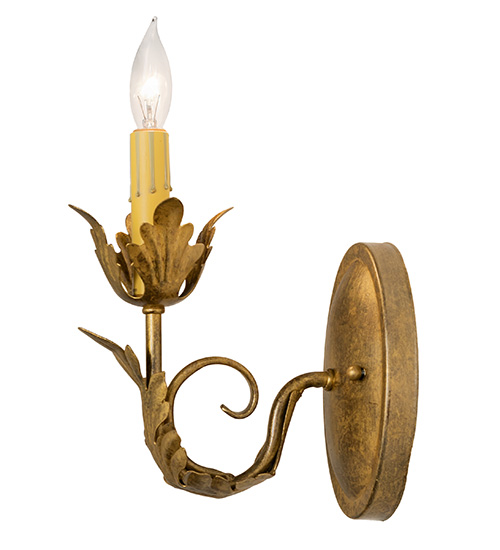 VICTORIAN SCROLL FEATURES CRAFTED OF STEEL FAUX CANDLE SLEVES CANDLE BULB ON TOP STAMPED/CAST METAL LEAF ROSETTE FLOWER ACCENT