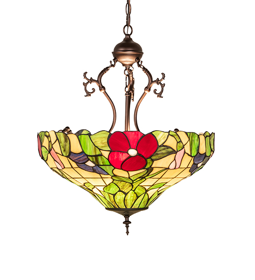  VICTORIAN FLORAL ART GLASS