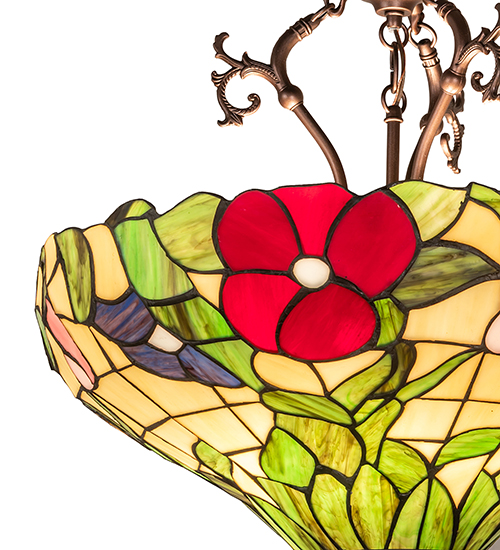  VICTORIAN FLORAL ART GLASS