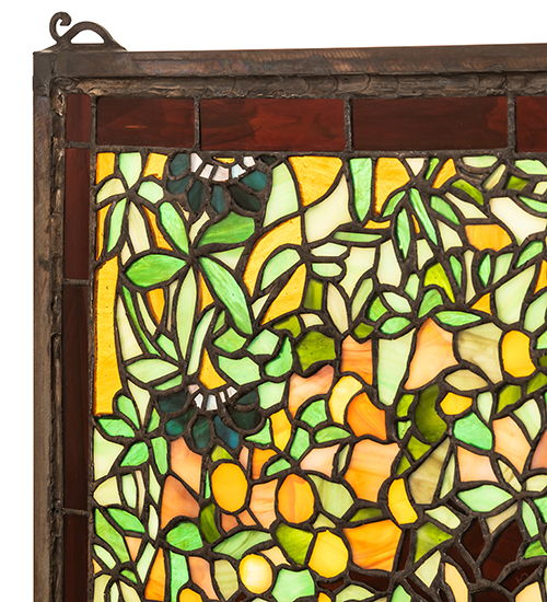  RUSTIC TIFFANY REPRODUCTION OF ORIGINAL FLORAL ART GLASS FRUIT Religious