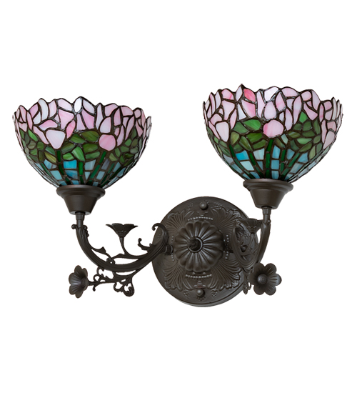  VICTORIAN TIFFANY REPRODUCTION OF ORIGINAL FLORAL ART GLASS NOUVEAU