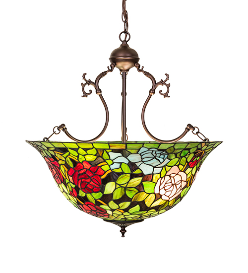  VICTORIAN TIFFANY REPRODUCTION OF ORIGINAL FLORAL ART GLASS