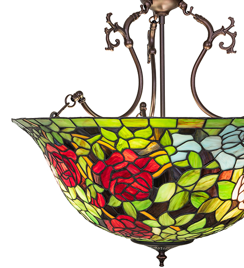  VICTORIAN TIFFANY REPRODUCTION OF ORIGINAL FLORAL ART GLASS