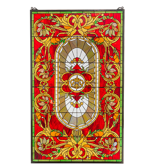  VICTORIAN LODGE RUSTIC OR MOUNTIAN GREAT ROOM ART GLASS