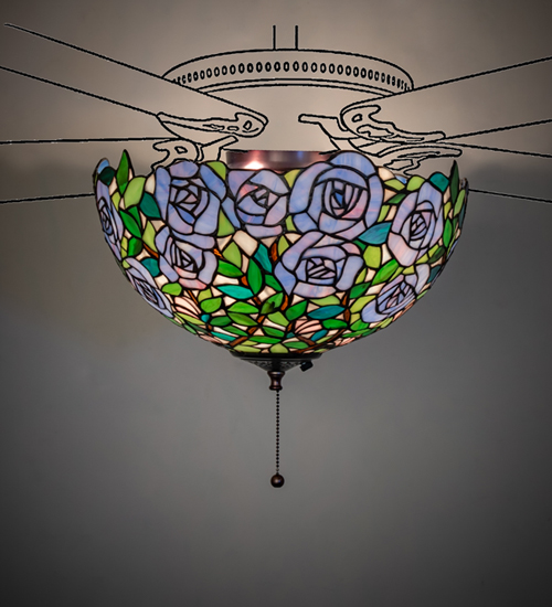  VICTORIAN FLORAL ART GLASS