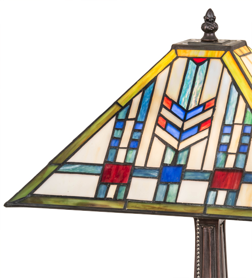  MISSION ARTS & CRAFTS ART GLASS PRAIRIE