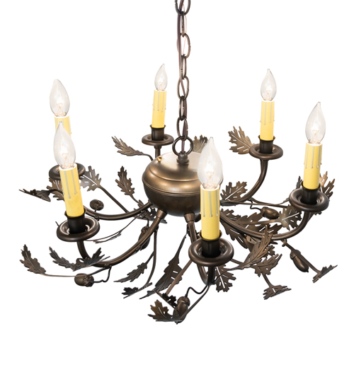  RUSTIC FAUX CANDLE SLEVES CANDLE BULB ON TOP STAMPED/CAST METAL LEAF ROSETTE FLOWER ACCENT
