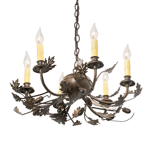  RUSTIC FAUX CANDLE SLEVES CANDLE BULB ON TOP STAMPED/CAST METAL LEAF ROSETTE FLOWER ACCENT
