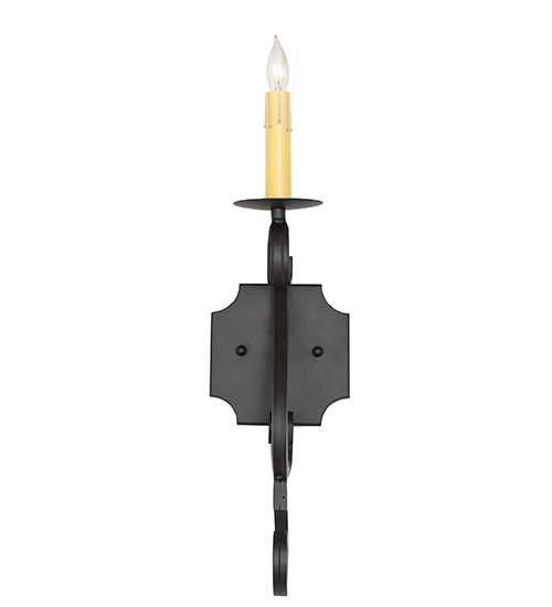  VICTORIAN GOTHIC SCROLL FEATURES CRAFTED OF STEEL FAUX CANDLE SLEVES CANDLE BULB ON TOP