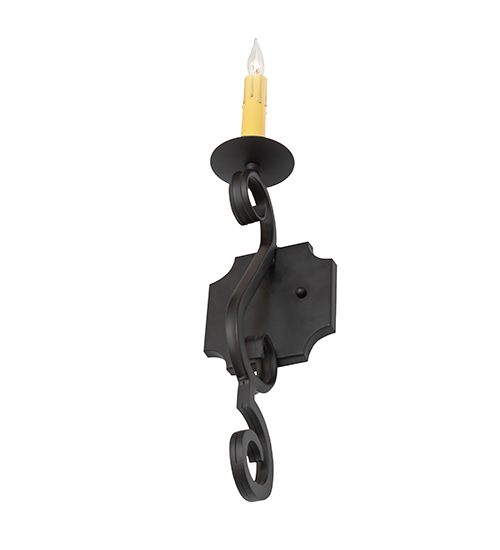  VICTORIAN GOTHIC SCROLL FEATURES CRAFTED OF STEEL FAUX CANDLE SLEVES CANDLE BULB ON TOP