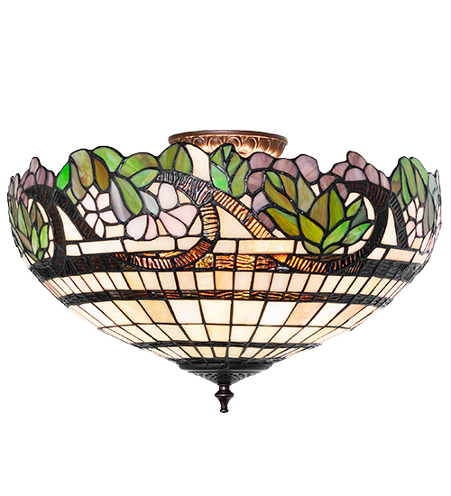  TIFFANY REPRODUCTION OF ORIGINAL FLORAL ART GLASS