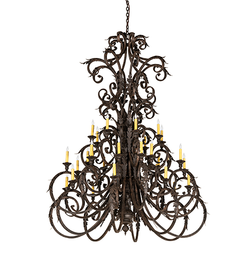  VICTORIAN SCROLL FEATURES CRAFTED OF STEEL STAMPED/CAST METAL LEAF ROSETTE FLOWER ACCENT