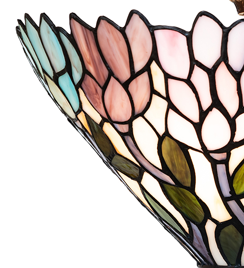  VICTORIAN FLORAL ART GLASS NOUVEAU