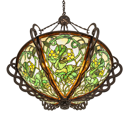  VICTORIAN FLORAL ART GLASS NOUVEAU