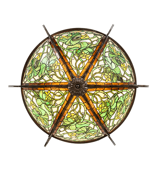  VICTORIAN FLORAL ART GLASS NOUVEAU