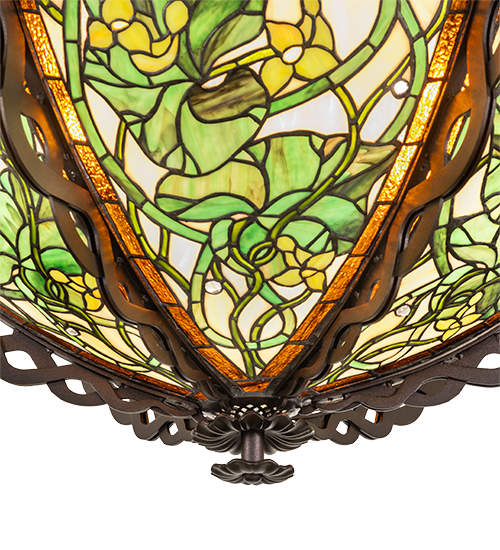  VICTORIAN FLORAL ART GLASS NOUVEAU