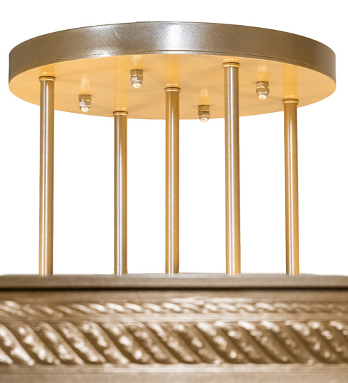  CONTEMPORARY IDALIGHT STAMPED/CAST METAL LEAF ROSETTE FLOWER ACCENT