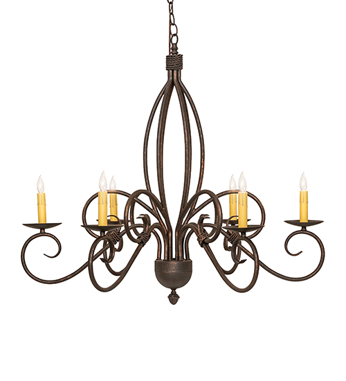  VICTORIAN SCROLL FEATURES CRAFTED OF STEEL FAUX CANDLE SLEVES CANDLE BULB ON TOP