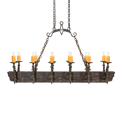  VICTORIAN GOTHIC SCROLL FEATURES CRAFTED OF STEEL FAUX CANDLE SLEVES CANDLE BULB ON TOP