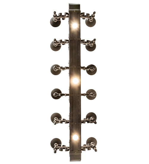  VICTORIAN GOTHIC SCROLL FEATURES CRAFTED OF STEEL FAUX CANDLE SLEVES CANDLE BULB ON TOP