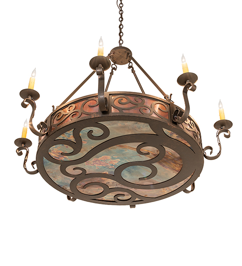  VICTORIAN SCROLL FEATURES CRAFTED OF STEEL FAUX CANDLE SLEVES CANDLE BULB ON TOP SCROLL ACCENTS-LASER CUT OR EMBEDDED