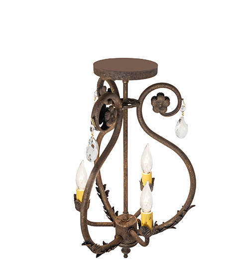  VICTORIAN SCROLL FEATURES CRAFTED OF STEEL CRYSTAL ACCENTS FAUX CANDLE SLEVES CANDLE BULB ON TOP