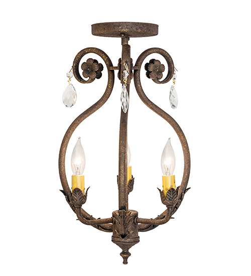  VICTORIAN SCROLL FEATURES CRAFTED OF STEEL CRYSTAL ACCENTS FAUX CANDLE SLEVES CANDLE BULB ON TOP