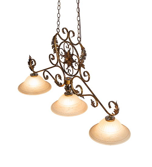  VICTORIAN NOUVEAU SCROLL FEATURES CRAFTED OF STEEL STAMPED/CAST METAL LEAF ROSETTE FLOWER ACCENT