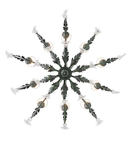  VICTORIAN FABRIC SCROLL FEATURES CRAFTED OF STEEL CRYSTAL ACCENTS