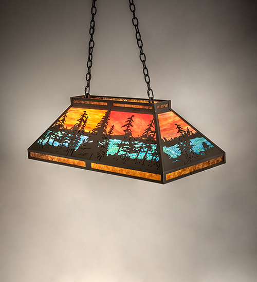  RUSTIC LODGE RUSTIC OR MOUNTIAN GREAT ROOM ART GLASS MICA