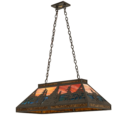  RUSTIC LODGE RUSTIC OR MOUNTIAN GREAT ROOM ART GLASS MICA