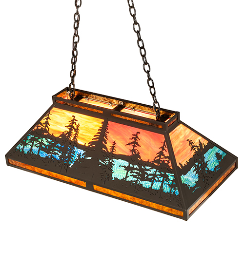  RUSTIC LODGE RUSTIC OR MOUNTIAN GREAT ROOM ART GLASS MICA