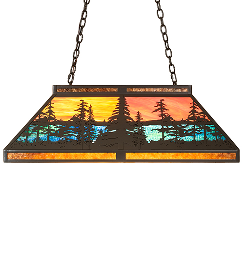  RUSTIC LODGE RUSTIC OR MOUNTIAN GREAT ROOM ART GLASS MICA