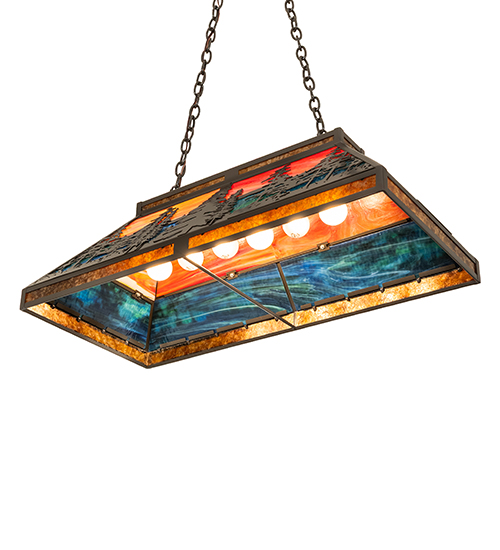  RUSTIC LODGE RUSTIC OR MOUNTIAN GREAT ROOM ART GLASS MICA