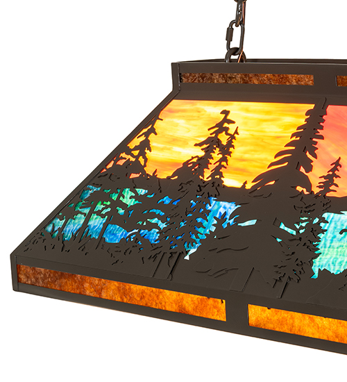  RUSTIC LODGE RUSTIC OR MOUNTIAN GREAT ROOM ART GLASS MICA