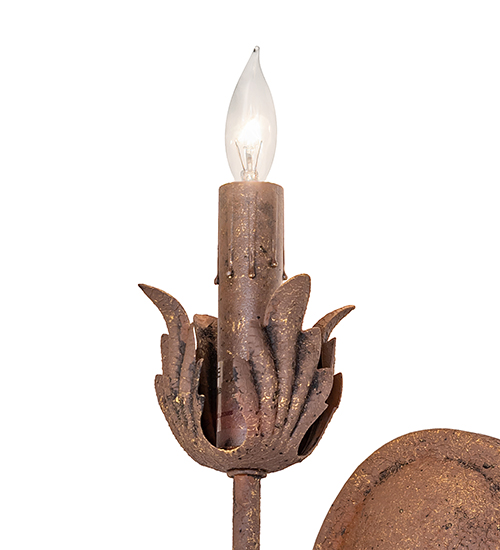  VICTORIAN SCROLL FEATURES CRAFTED OF STEEL CRYSTAL ACCENTS STAMPED/CAST METAL LEAF ROSETTE FLOWER ACCENT