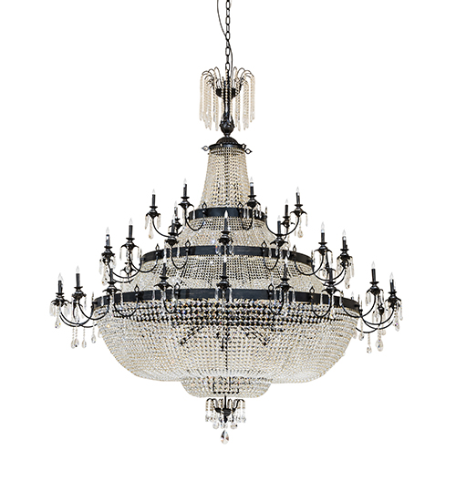  VICTORIAN CRYSTAL CHANDELIER FAUX CANDLE SLEVES CANDLE BULB ON TOP STAMPED/CAST METAL LEAF ROSETTE FLOWER ACCENT