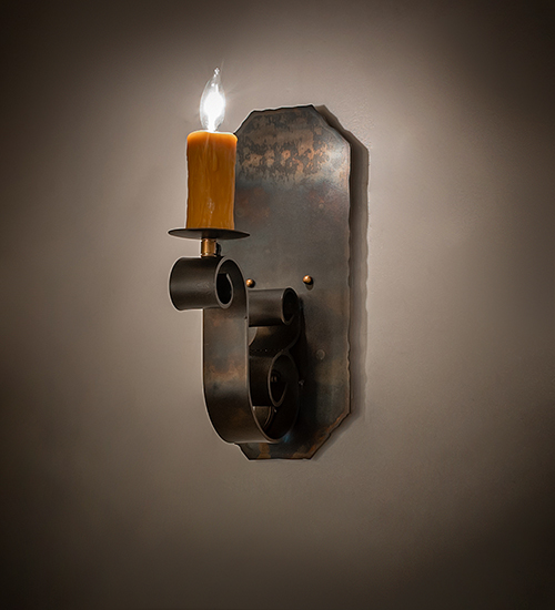  VICTORIAN SCROLL FEATURES CRAFTED OF STEEL FRENCH WIRING EXPOSED WIRING HELD BY LOOPS OR TABS FAUX CANDLE SLEVES CANDLE BULB ON TOP