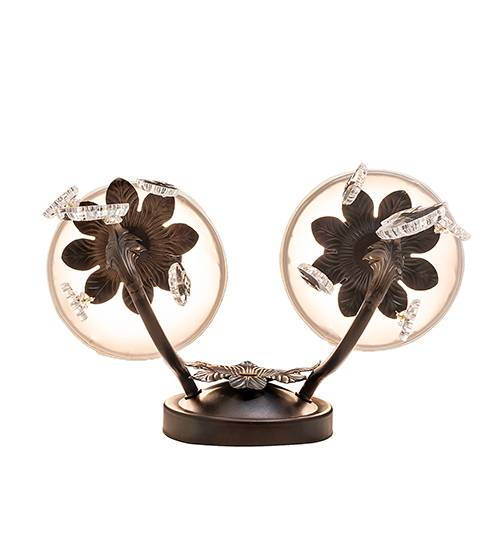  VICTORIAN FABRIC CRYSTAL ACCENTS FAUX CANDLE SLEVES CANDLE BULB ON TOP STAMPED/CAST METAL LEAF ROSETTE FLOWER ACCENT