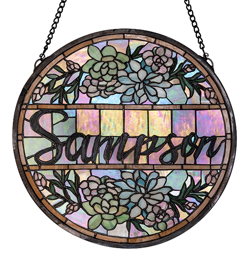  FLORAL ART GLASS