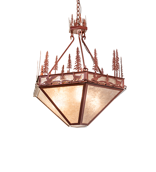  RUSTIC LODGE RUSTIC OR MOUNTIAN GREAT ROOM ANIMALS MICA FRENCH WIRING EXPOSED WIRING HELD BY LOOPS OR TABS
