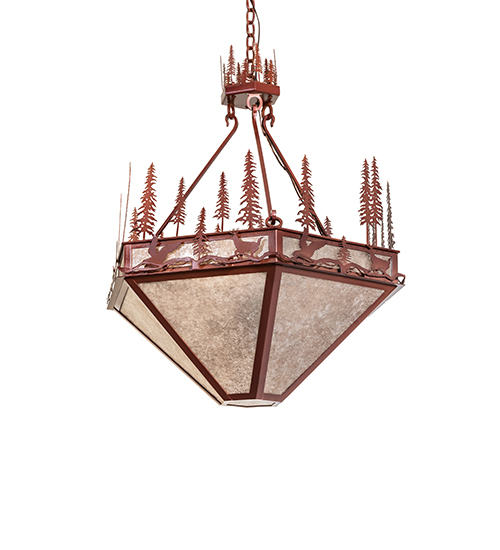  RUSTIC LODGE RUSTIC OR MOUNTIAN GREAT ROOM ANIMALS MICA FRENCH WIRING EXPOSED WIRING HELD BY LOOPS OR TABS