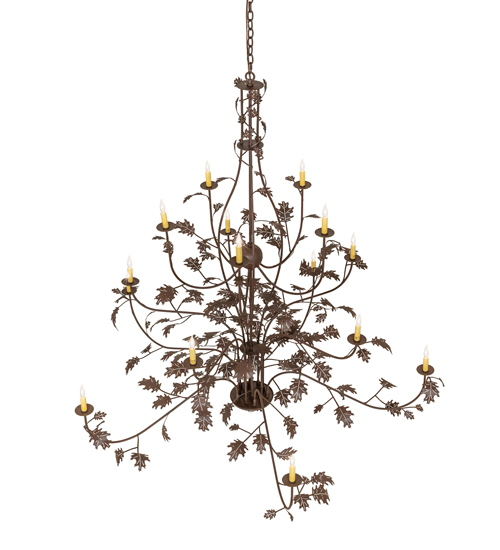  RUSTIC LODGE RUSTIC OR MOUNTIAN GREAT ROOM FAUX CANDLE SLEVES CANDLE BULB ON TOP STAMPED/CAST METAL LEAF ROSETTE FLOWER ACCENT