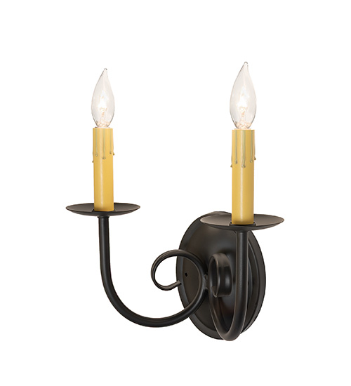  SCROLL FEATURES CRAFTED OF STEEL FAUX CANDLE SLEVES CANDLE BULB ON TOP