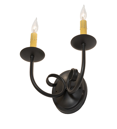  SCROLL FEATURES CRAFTED OF STEEL FAUX CANDLE SLEVES CANDLE BULB ON TOP