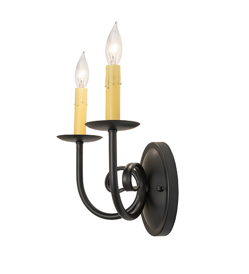  SCROLL FEATURES CRAFTED OF STEEL FAUX CANDLE SLEVES CANDLE BULB ON TOP