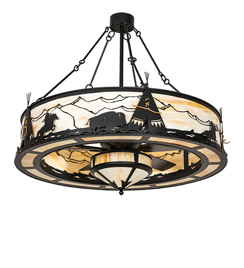  RUSTIC LODGE RUSTIC OR MOUNTIAN GREAT ROOM ART GLASS SOUTHWEST