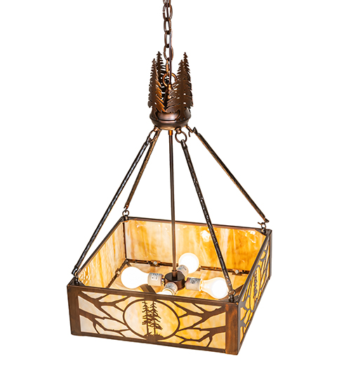  RUSTIC LODGE RUSTIC OR MOUNTIAN GREAT ROOM ART GLASS