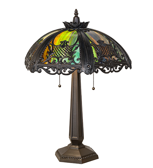  VICTORIAN ART GLASS NOUVEAU STAMPED/CAST METAL LEAF ROSETTE FLOWER ACCENT